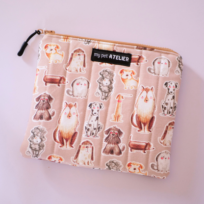 Neceser plano acolchado Dogs Vintage