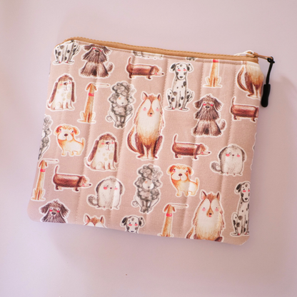 Neceser plano acolchado Dogs Vintage